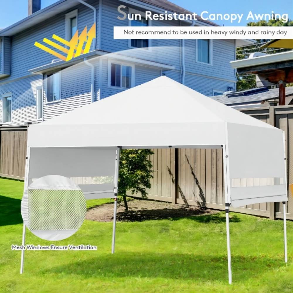 17 ft. x 10 ft. Foldable Pop Up Gazebo Canopy with Adjustable Instant Sun Shelter