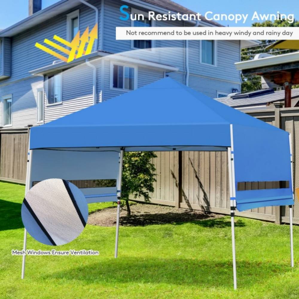 17 ft. x 10 ft. Foldable Pop Up Gazebo Canopy with Adjustable Instant Sun Shelter