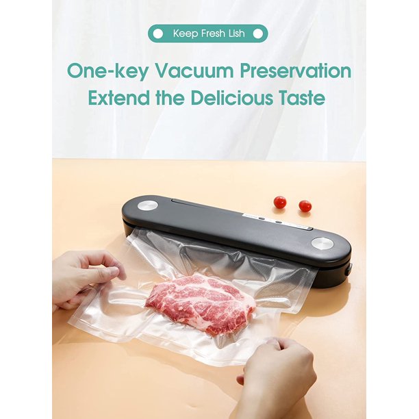 SUGIFT Food Saver Vacuum Sealer Machine, Automatic Food Vacuum Sealer for Food Preservation with 10PCS Vacuum Bags Starter Kit