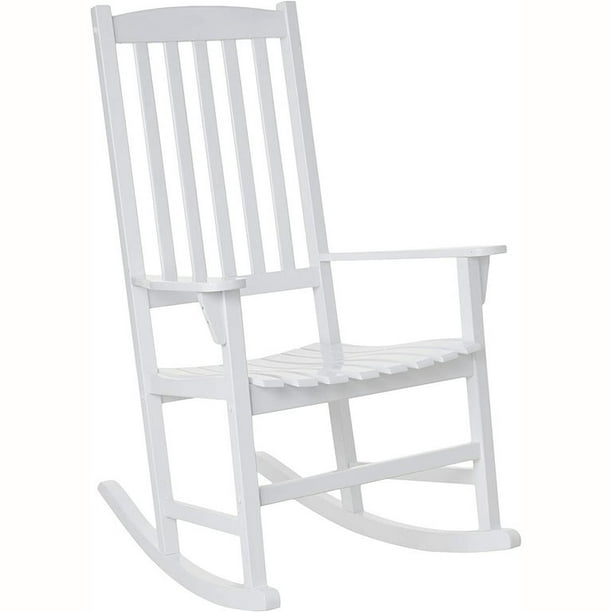 SUGIFT All-Weather Rocking Chair, Indoor Outdoor HDPE Porch Rocker w/ 300lb Weight Capacity - White