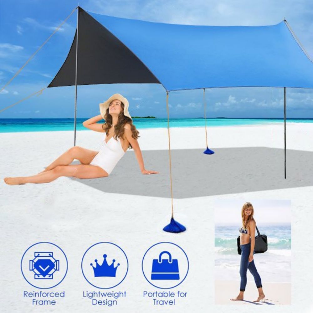 10 ft. x 10 ft. Family Portable Sun Shelter Beach Tent Canopy