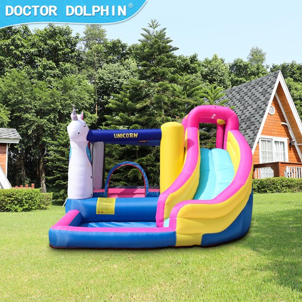 SUGIFT Inflatable Castle Bounce House, Oxford Fabric 420D+840D 450W Blower Can Play With Water