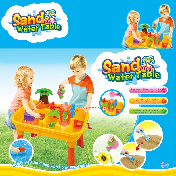 SUGIFT Sand Water Table, Kid's Water Play Table Outdoor Toys, Multicolor