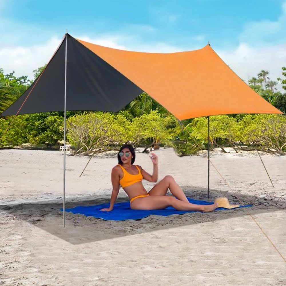 10 ft. x 10 ft. Family Portable Sun Shelter Beach Tent Canopy