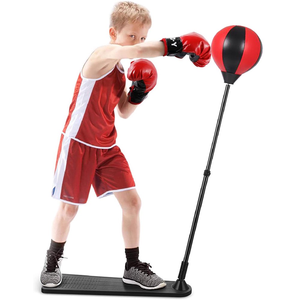 Youth Boxing Set with Gloves Adjustable Height Stand 35¡± to 50¡± high