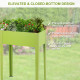 24.5 in. x 12.5 in. Fruit Green Metal Outdoor Elevated Garden Plant Flower Bed