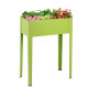 24.5 in. x 12.5 in. Fruit Green Metal Outdoor Elevated Garden Plant Flower Bed