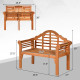 2-Person Eucalyptus Wood Outdoor Folding Bench