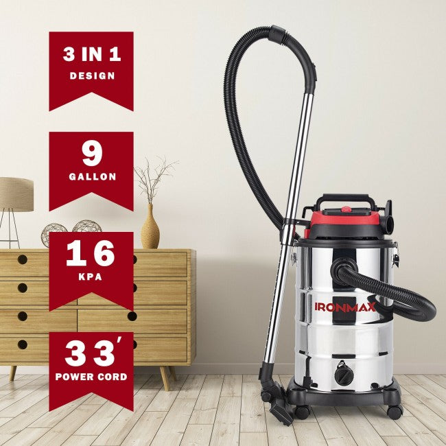 SUGIFT 9 Gallon 6 Peak HP Shop Vacuum Cleaner with Dry and Wet and Blowing Function