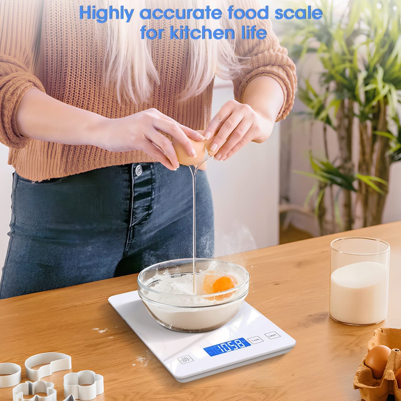 White Ultra Thin Professional Digital Kitchen Food Scale