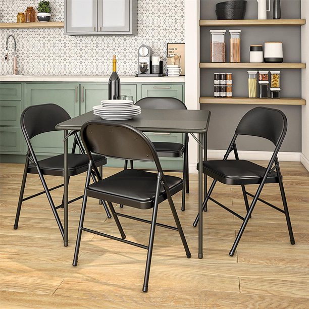 Folding Chair 6 Pack With Padded Black