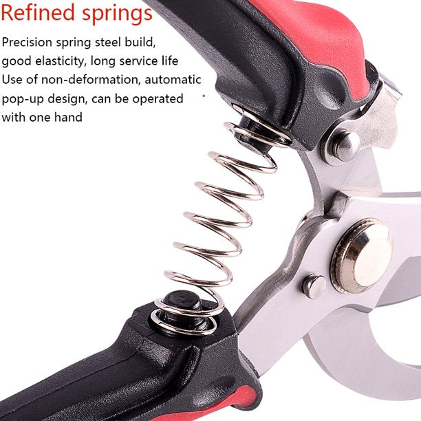 SUGIFT- Pruning Shears, Garden Shears, 8 in Professional, Garden Scissors, Gardening Shears, Garden Clippers