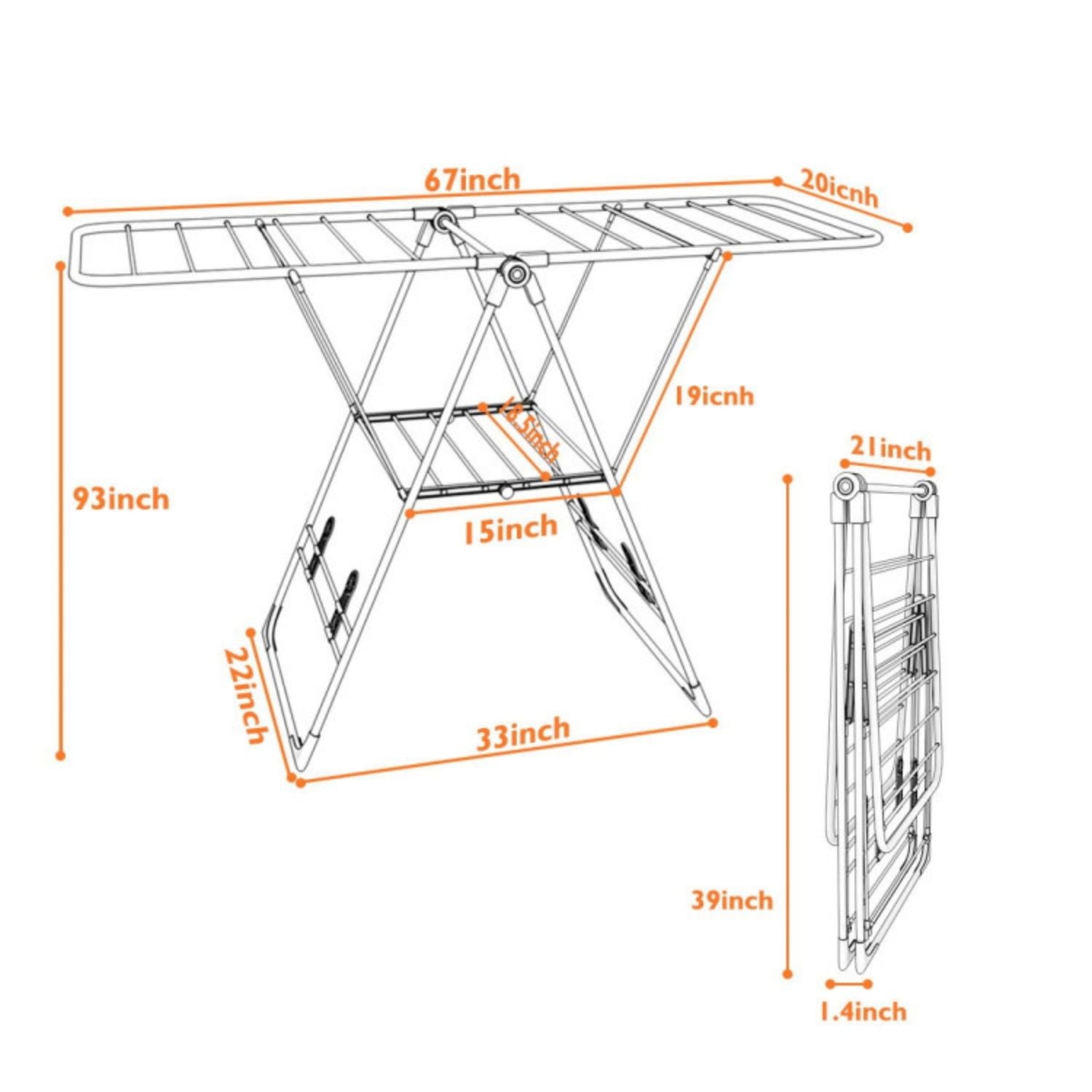 SUGIFT Portable Laundry Clothes Storage Drying Rack