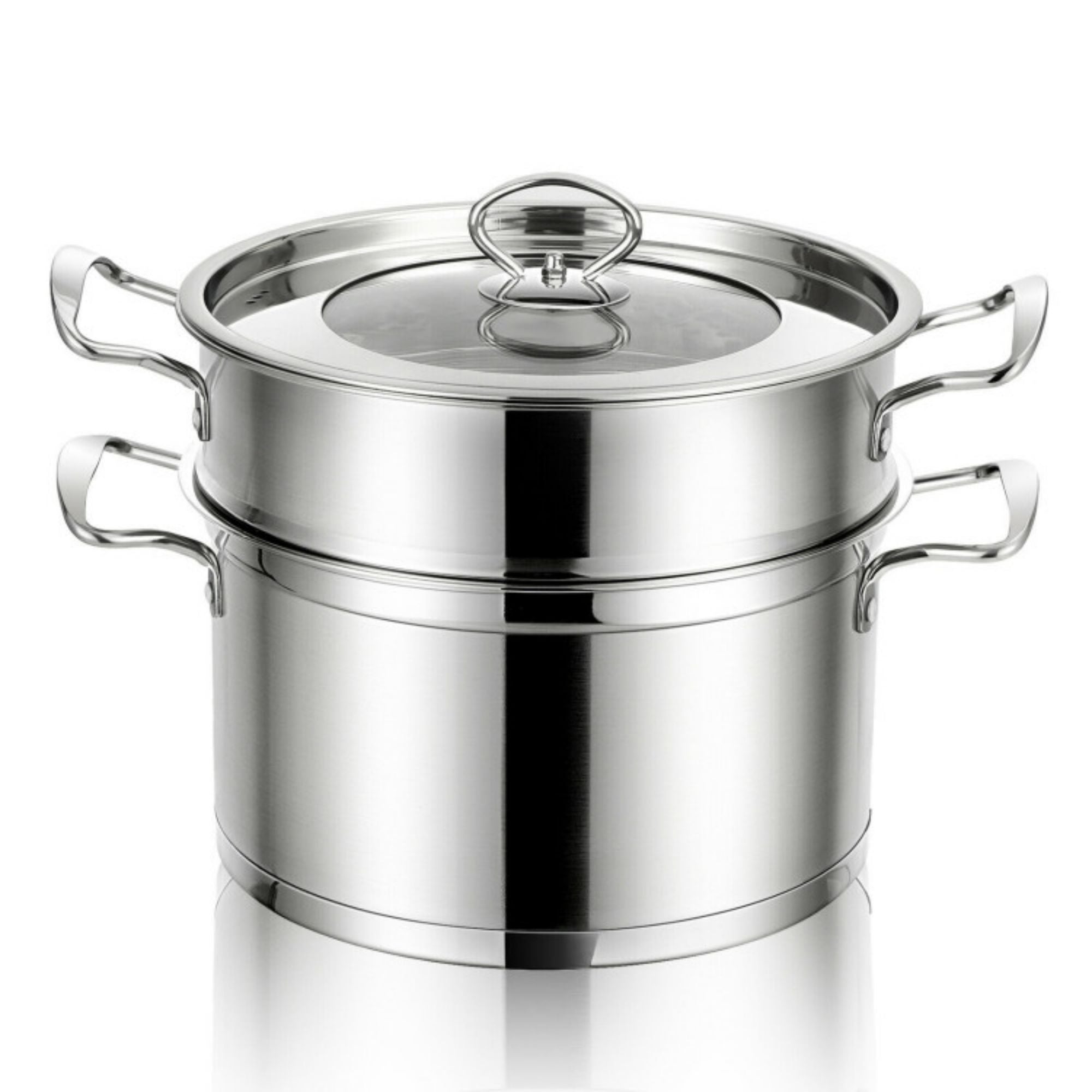 2-Tier 5.2 qt. Premium Stainless Steel Pot with 2.3 qt. Steamer Insert and Lid