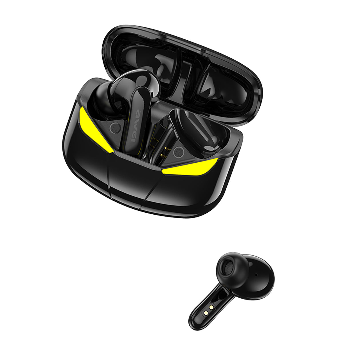 Bluetooth 5.0 Wireless Earbuds with Charging Case TWS Stereo Games Headphones in Ear Built in Mic Headset Premium Sound with Deep Bass for Sport Black