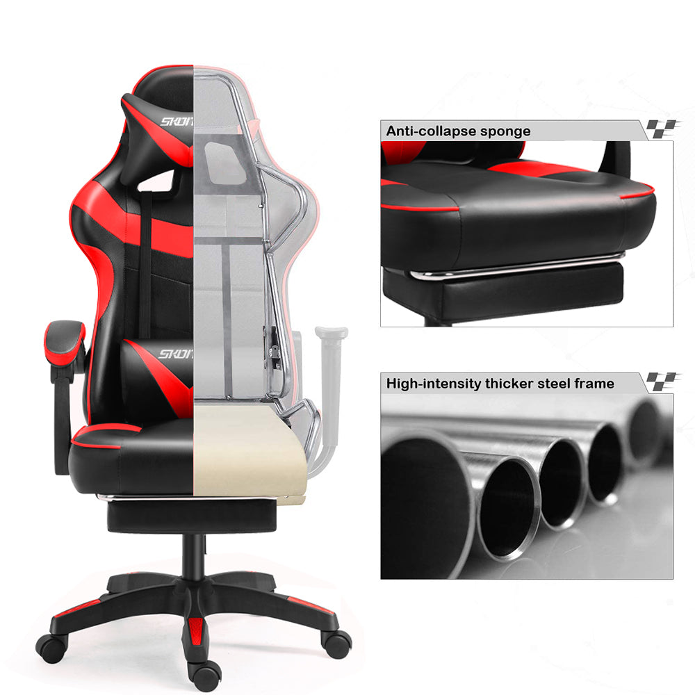 Homall Gaming Chair Office Chair with Lumber Pillow and Footrest