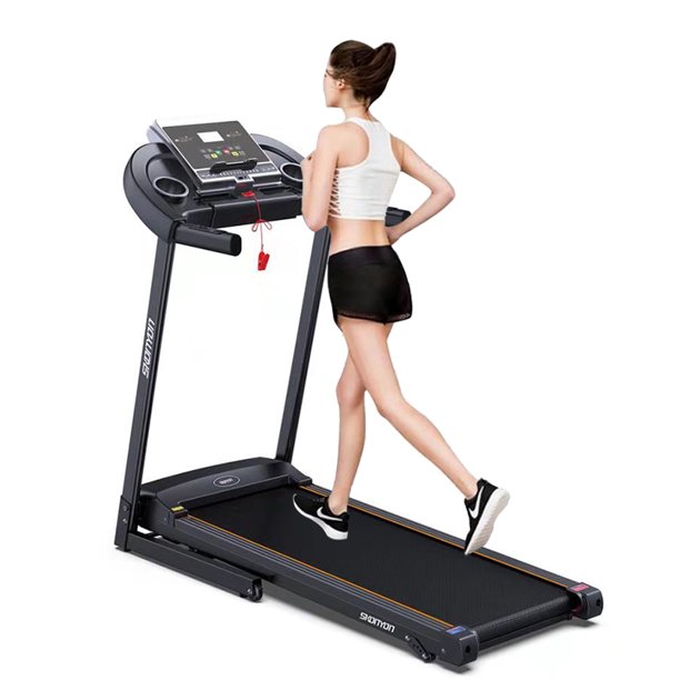 SUGIFT Multi-Functional Electric Folding Treadmill for Home Use With Cup Holder Heart Pulse System Low Noise Electric Running Training Fitness Treadmill - Built-in MP3 Speaker, 12 Preset Program