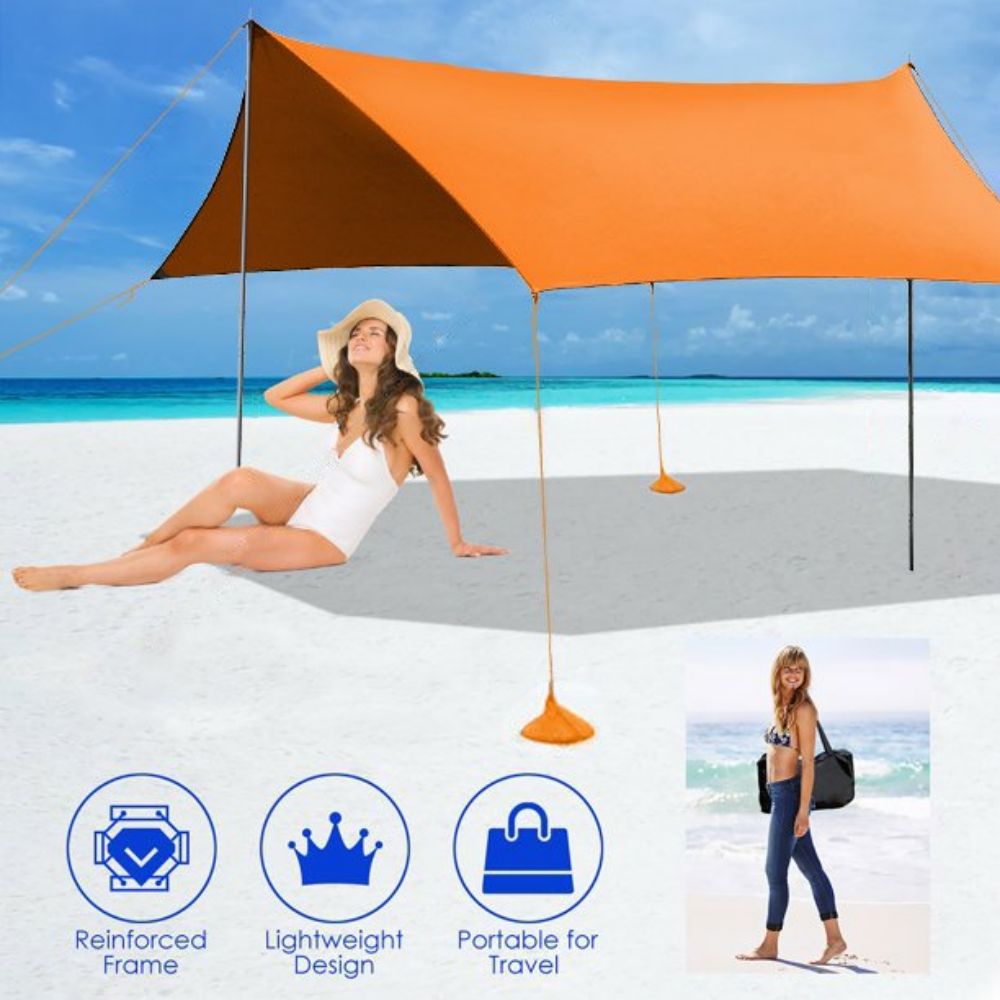 10 ft. x 10 ft. Family Portable Sun Shelter Beach Tent Canopy