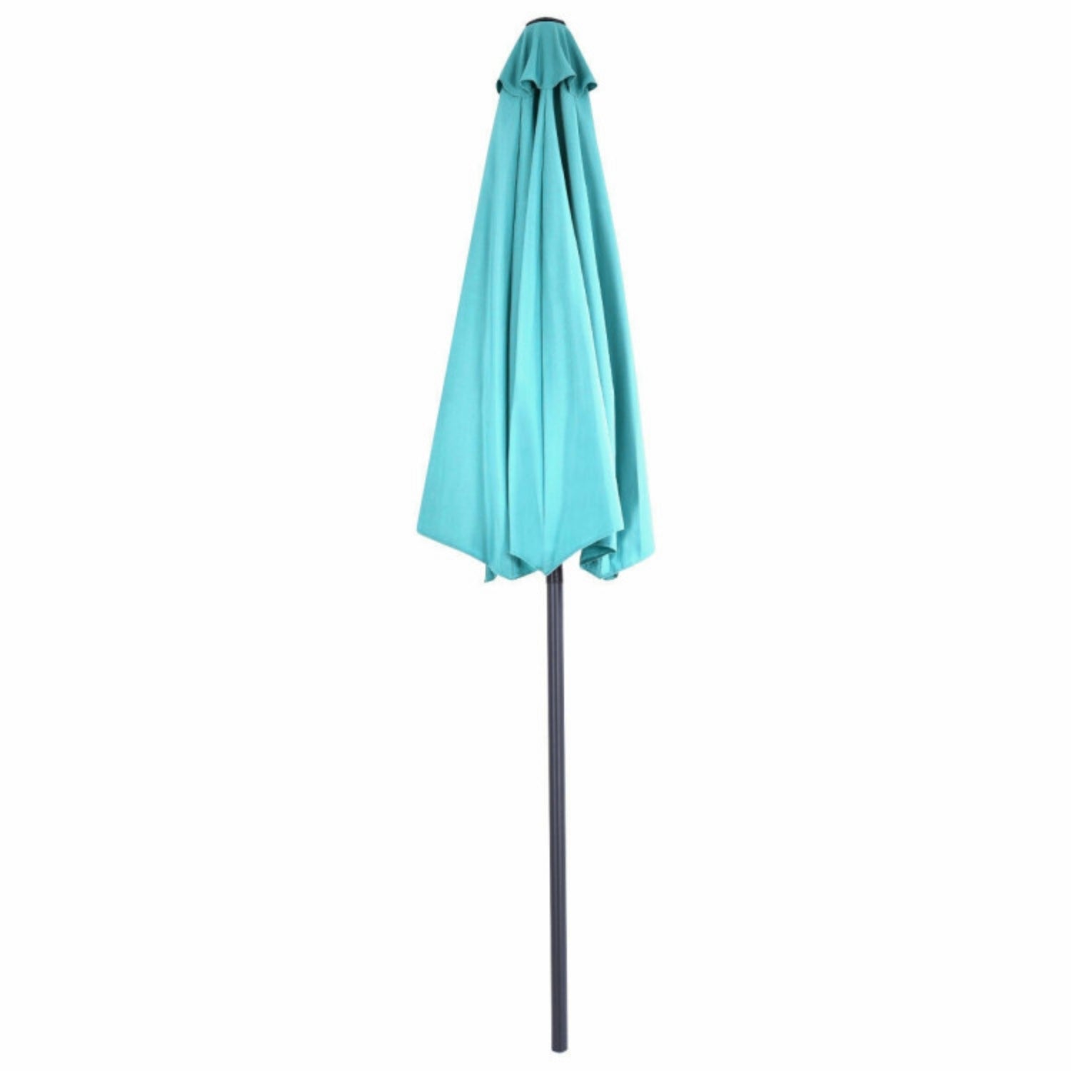 SUGIFT 9 Feet Patio Bistro Half Round Umbrella without Weight Base,Turquoise