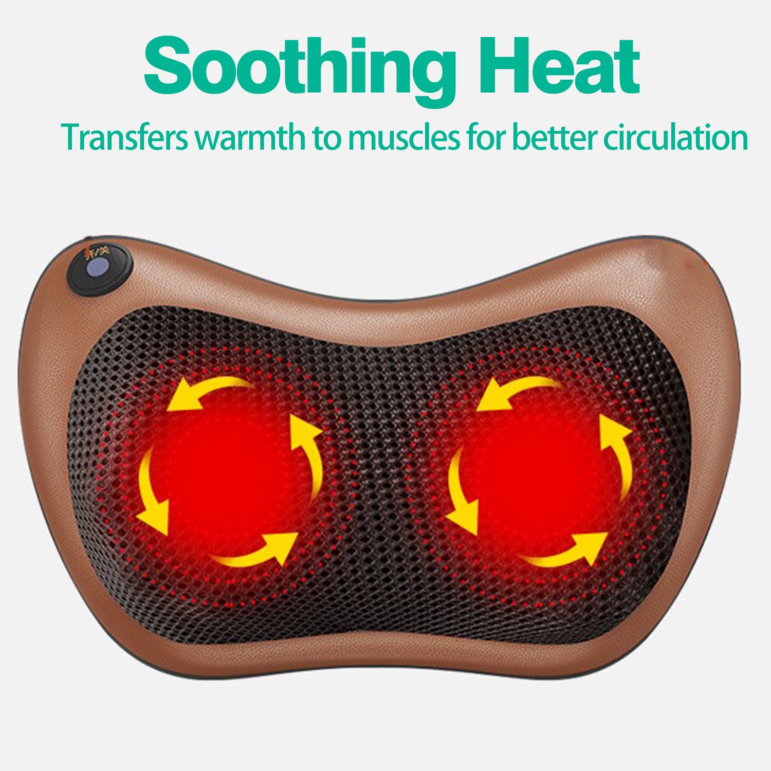 SUGIFT Back Massager with Heat,Shiatsu Kneading Electric Massage Pillow for Back,Neck,Shoulders,Legs, Foot