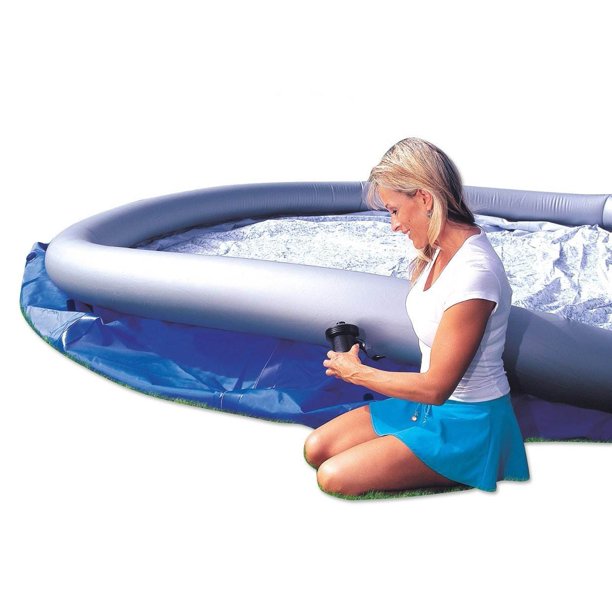 SUGIFT 10' x 30in Fast Set Inflatable Above Ground Swimming Pool with Filter Pump, Round