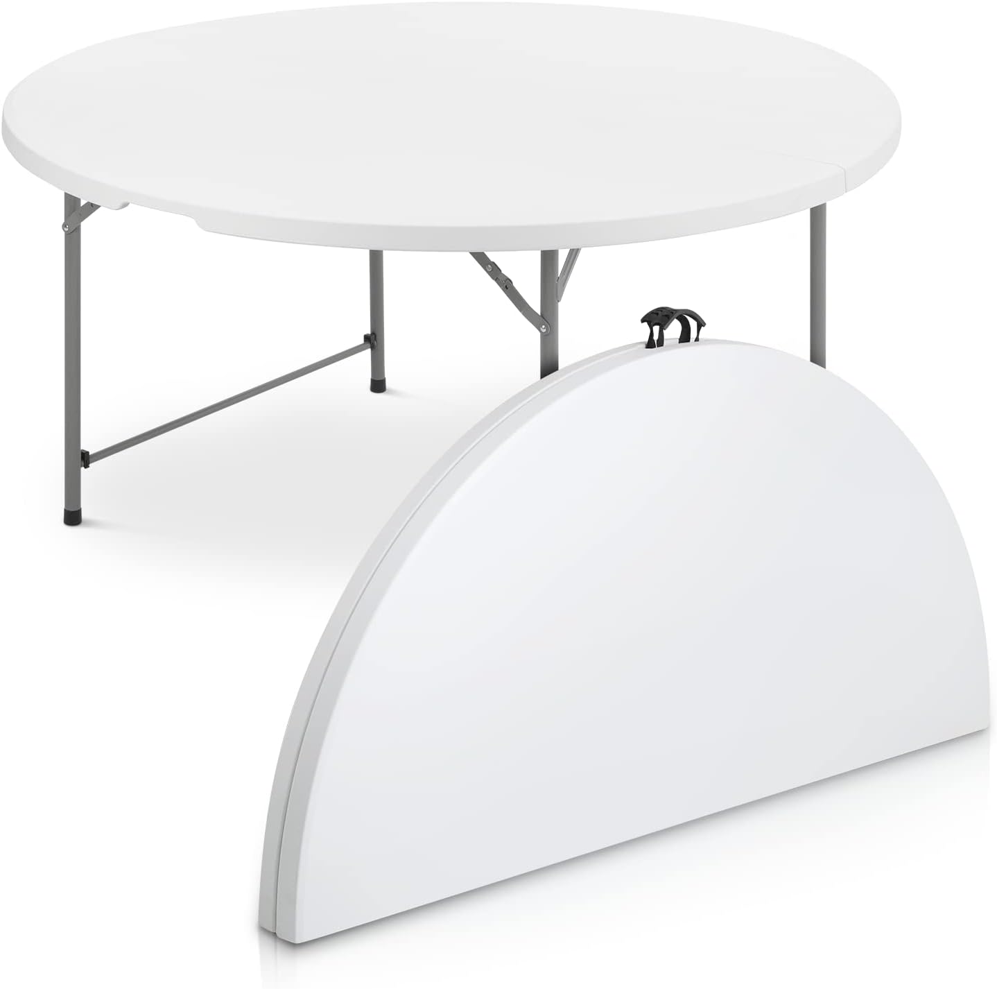 4 Foot Round Folding Table with Handle