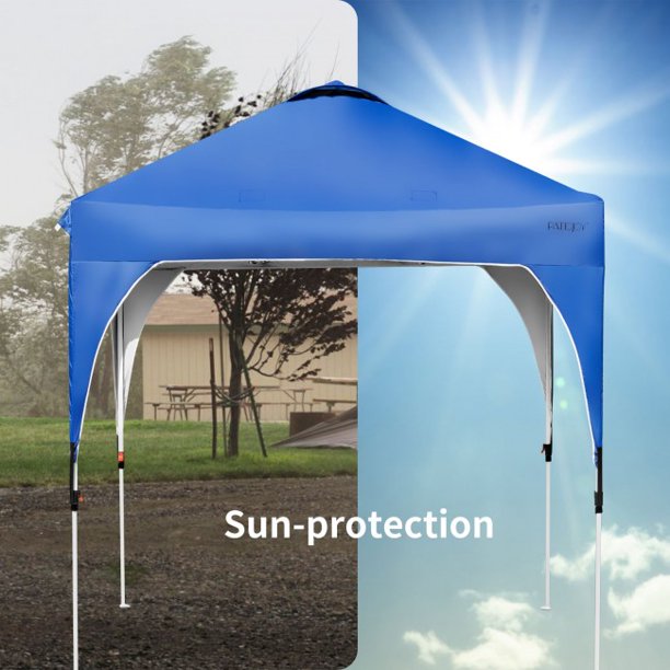 SUGIFT Garden Gazebo 6.6 x 6.6 Feet Pop Up Height Adjustable Canopy Tent with Roller Bag