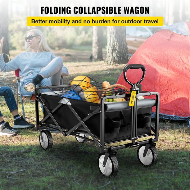 SUGIFT Wagon Cart, Collapsible Folding Cart with 176lbs L