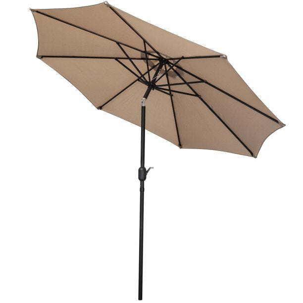 SUGIFT Outdoor Market Table Umbrella with Push Button 9 ft Patio Umbrella Tilt Crank, Garden / Backyard / Pool