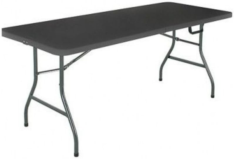 6 Foot Centerfold Folding Table, Black