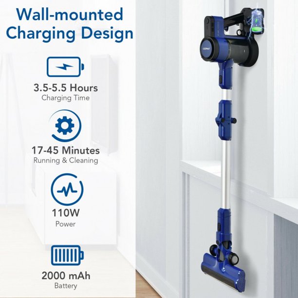 3-in-1 Handheld Cordless Stick Vacuum Cleaner Blue