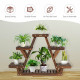 25.5 in. 4-Tier Indoor/Outdoor Garden Wooden Plant Flower Stand