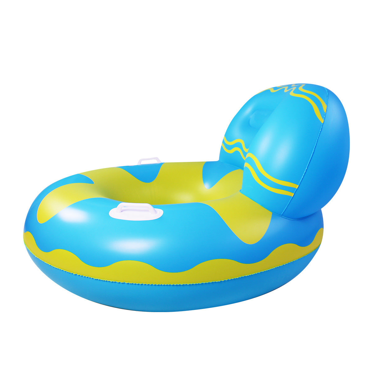 SUGIFT Inflatable Pool Float Ultra-Comfy Luxury Water Lounge with Headrest Cup Holder And Backrest,43" Diameter