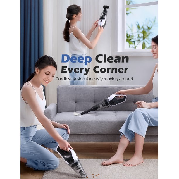 4 in 1 Hand Vacuum Cleaner Cordless, 2200mAh Handheld Vacuum