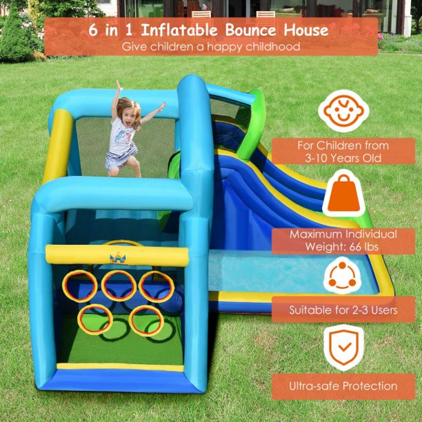 Kids Inflatable Climbing Bounce House without Blower