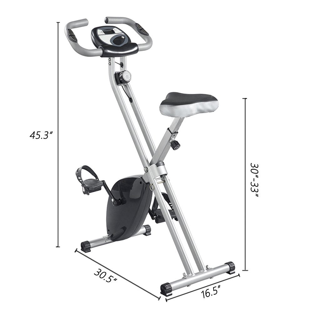 SUGIFT Stamina Cardio Exercise Bike Folding Magnetic Upright Exercise Bike with Pulse