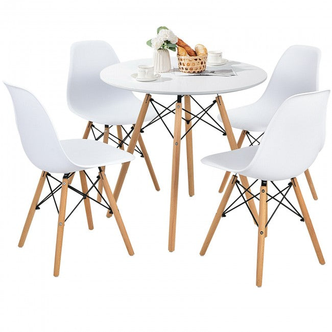 SUGIFT 5 Piece Dining Set Table and 4 Chairs Kitchen Breakfast Dining Table Furniture Set