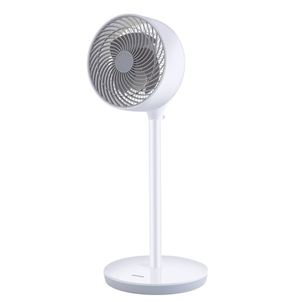 SUGIFT 7 inch Stand Fan, 3 Speeds & 3 Modes, 15 Hours Timer, 70¡ã Oscillating Circulating Fan, Remote Control, Air Circulation Fan White