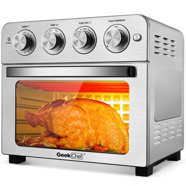 SUGIFT Air Fry Oven, Countertop Toaster Oven, 3-Rack Levels, 16 Preset Modes, Stainless Steel