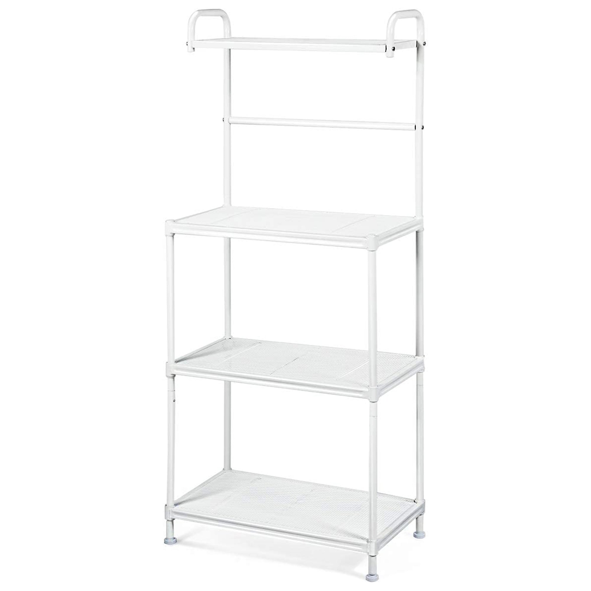 White 4-Tier Kitchen Storage Shelf Rack Microwave Cart Kitchen Cart