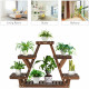 25.5 in. 4-Tier Indoor/Outdoor Garden Wooden Plant Flower Stand