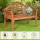 2-Person Eucalyptus Wood Outdoor Folding Bench