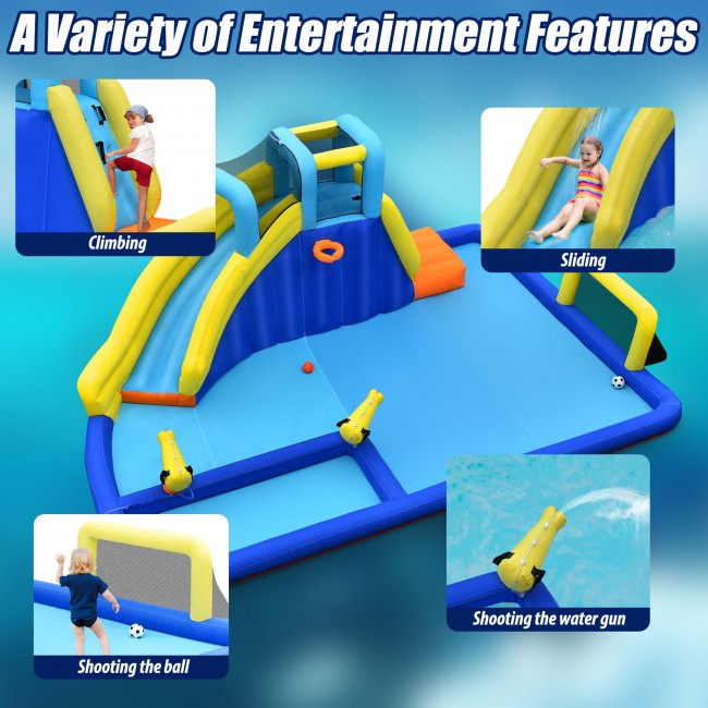 SUGIFT 6-in-1 Inflatable Water Slide Jumping House,Kid Water Park without Blower