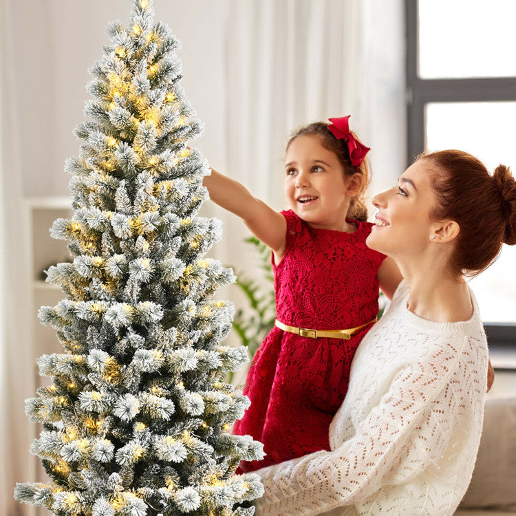 6 Feet Artificial Xmas Tree with 500 Warm Yellow Incandescent Lights