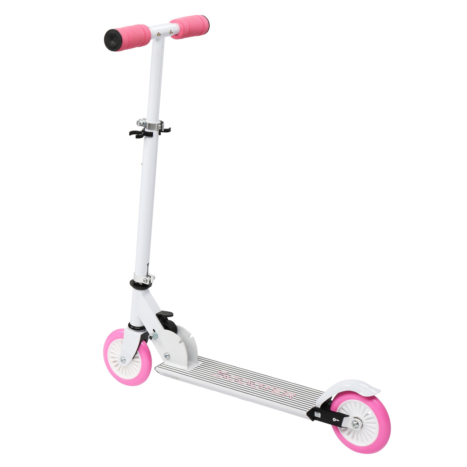 SUGIFT Adjustable Scooter, Alloy Scooter, Suitable for Children over 5 Years Old, White