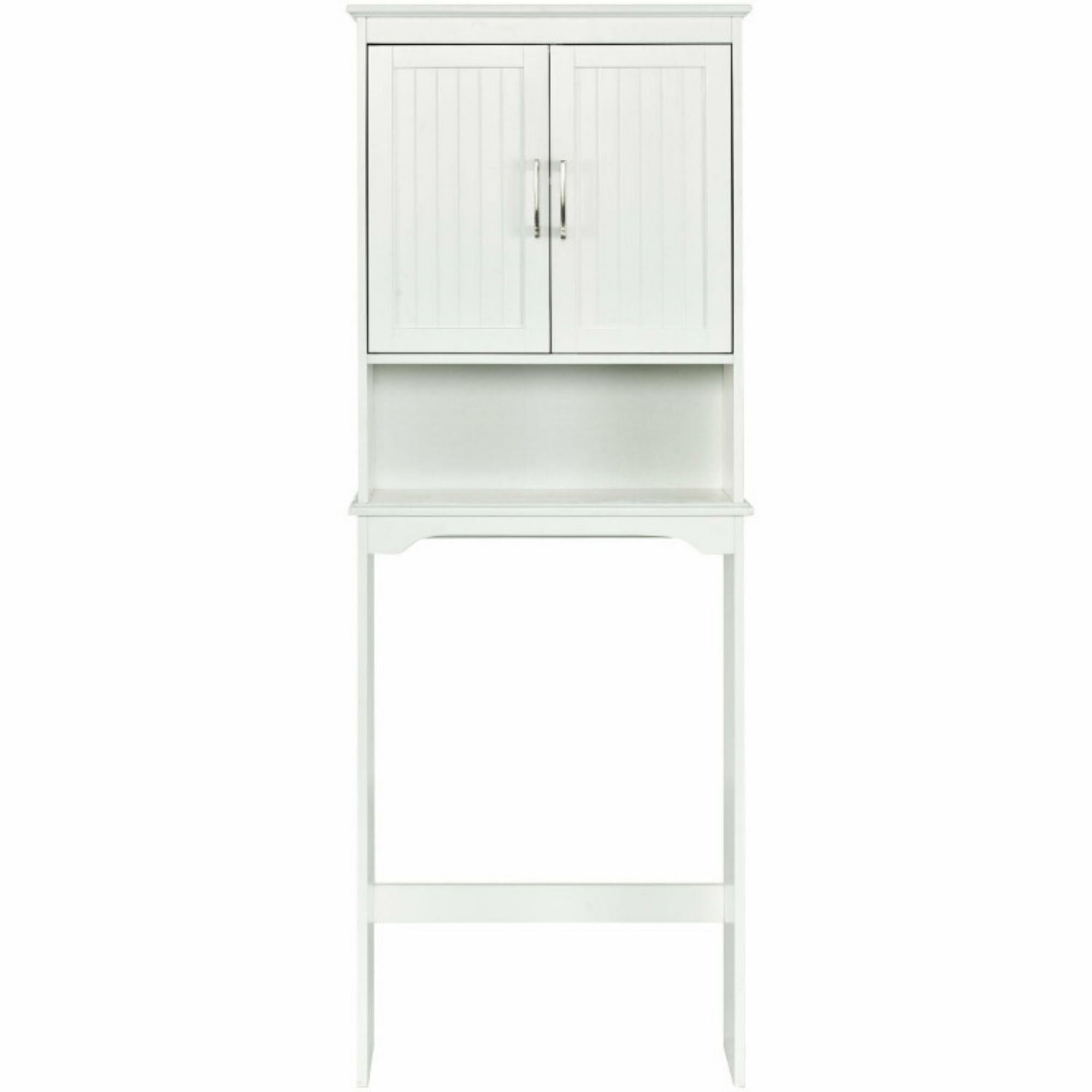 25 in. W x 66 in. H x 9 in. D Bathroom White Over-the-Toilet Storage