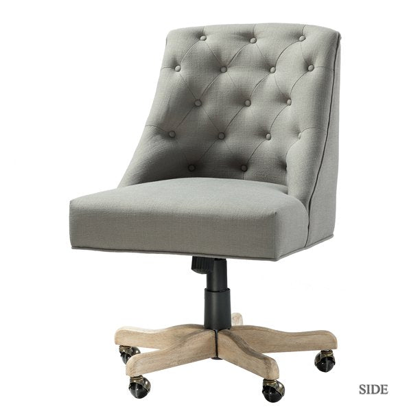 SUGIFT Modern Office Chair with Tufted Back Gray