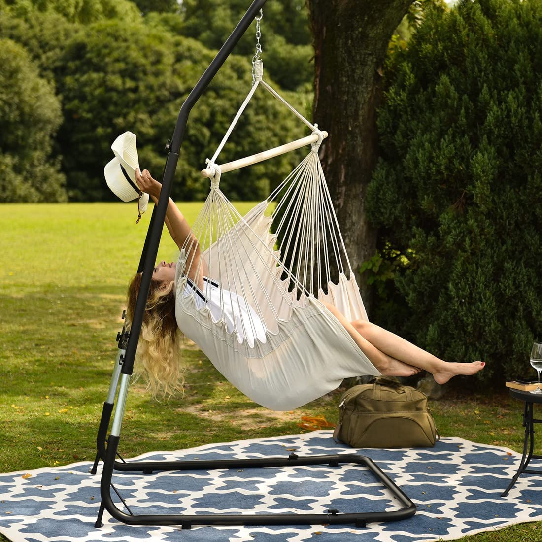 SUGIFT Hanging Hammock Chair with Double Cushions