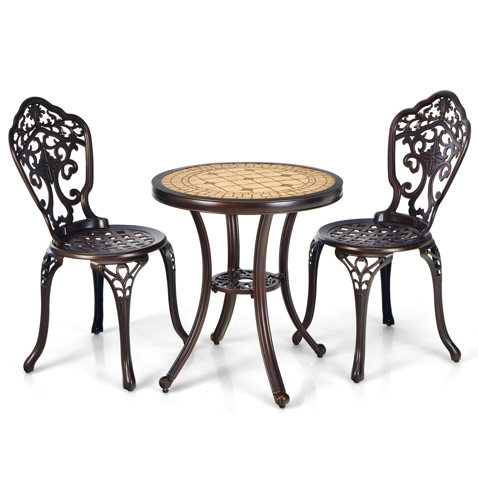 3-Piece All-Weather Cast Aluminum Outdoor Bistro Set