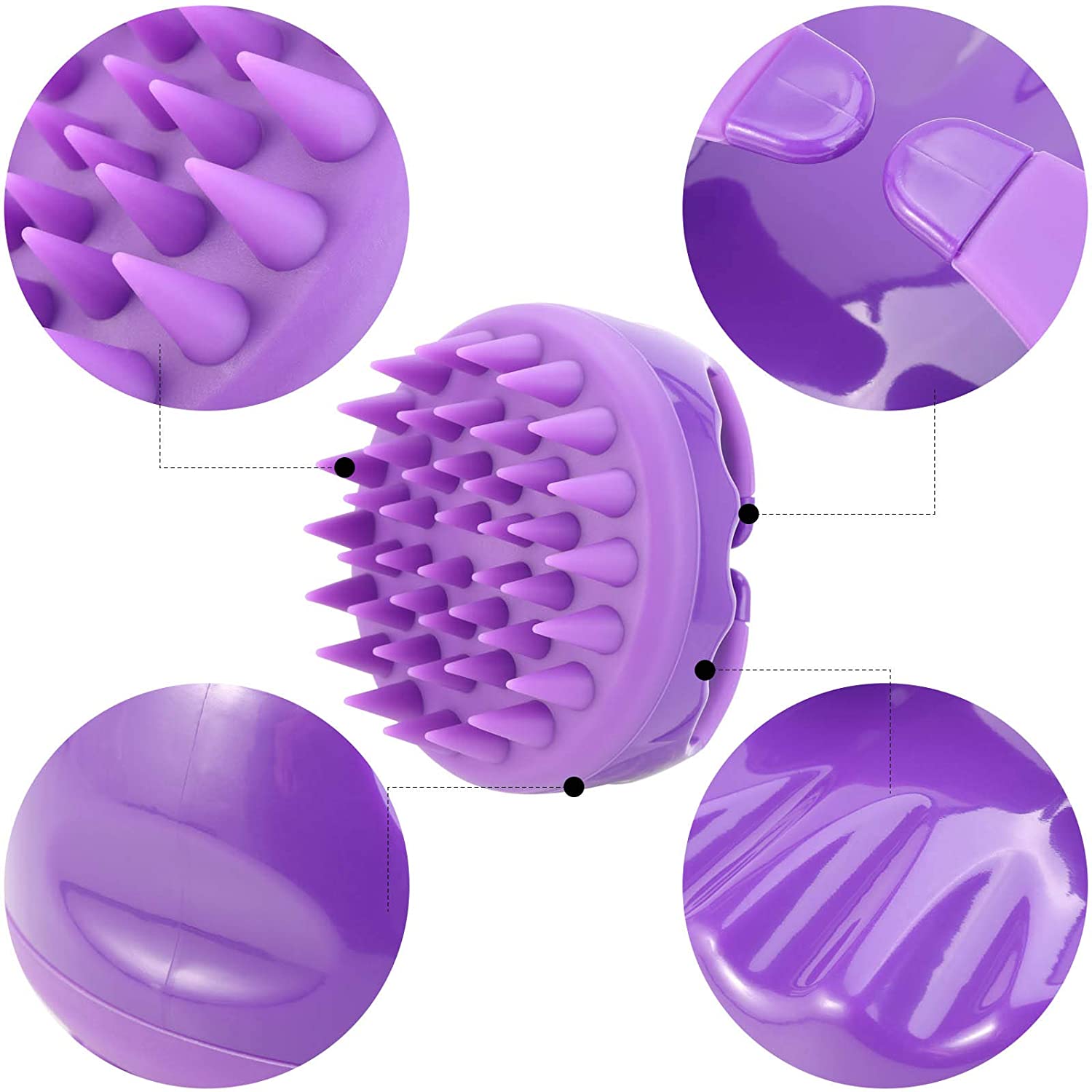 SUGIFT Silicone Scalp Massage Brush Head Hair Wash Tool Cleansing Dandruff Brush